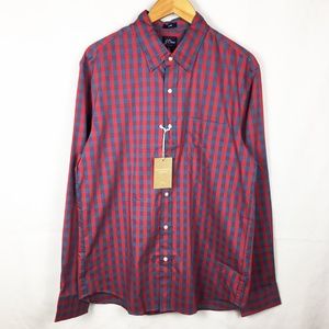 J. Crew Red and Blue Checkered Casual Button Down Shirt